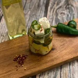 Marinated Feta (jalapeno & chilli flakes)